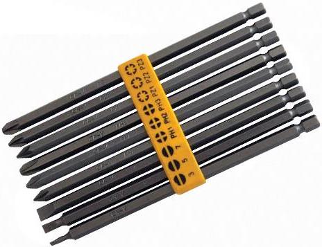 Silverline - 9PCE EXTRA LONG POWER BIT SET - SB08