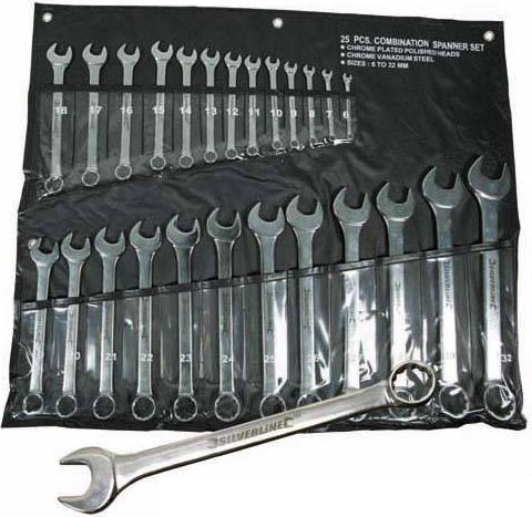 Silverline - 25PCE PROFESSIONAL SPANNER SET - SP100