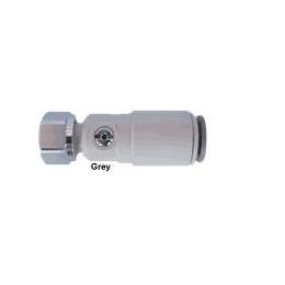 Speedfit Plastic Service Valves With Tap Conn Grey 15mm x 1/2" - 246175