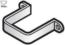 Square White Rainwater Flush Pipe Clip - RCS2-WH