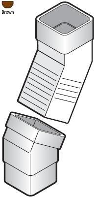 Square Brown Rainwater Adjustable Offset Bend - RBS5-BR