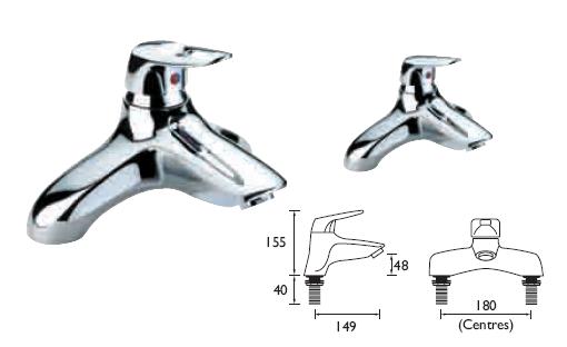 Sirrus - Nimbus Deck Bath Filler Loop Lever - TNL35CP