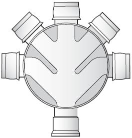 Inspection Chamber 225mm Deep base 5 x 110mm Inlets - D900