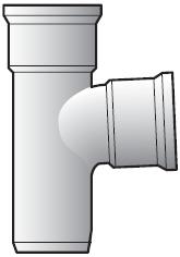 110mm Underground Drainage 87.5deg Equal Junction Double Socket - D190