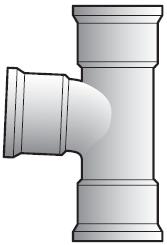 110mm Underground Drainage 87.5deg Equal Junction Triple Socket - D191