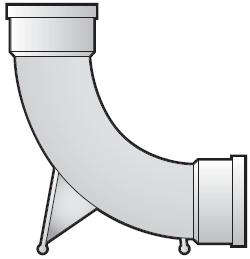 110mm Underground Drainage 87.5deg Rest Bend Double Socket - D571