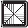 110mm Underground Drainage Spare Square Grid Polypropylene - D502