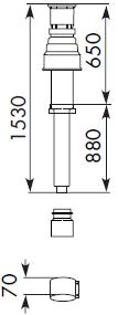 Vaillant 125mm Vertical Flue Terminal - 303200