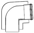 Vaillant 125mm 87 Deg Elbow - 303210