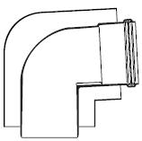 Vaillant 100mm 90 Deg Elbow - 303910