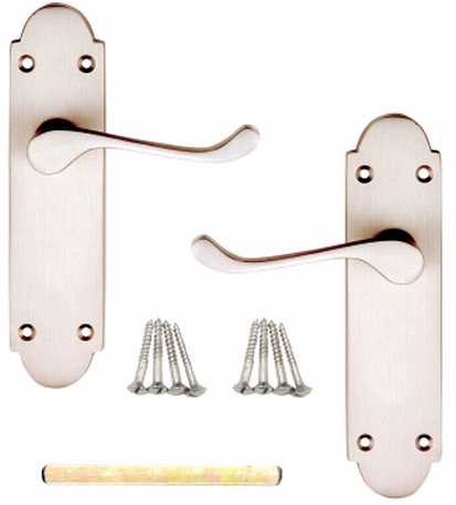Lifestyle Victorian Scroll Lever Latch Satin Nickel - DISCONTINUED NO LONGER AVAILABLE 