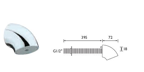 SIRRUS - Vandal Resistant Shower Head Extended (rear supply) - VR5E