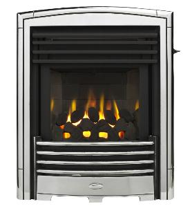 Valor Petrus Slimline Homeflame Gas Fire Silver/Chrome - 0596341