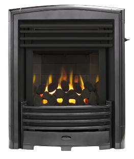 Valor Petrus Slimline Homeflame Gas Fire Black/Chrome - 0596351