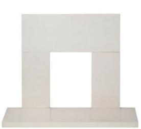 Valor Solo Pro 48in Back Panel & Hearth Set - Cream