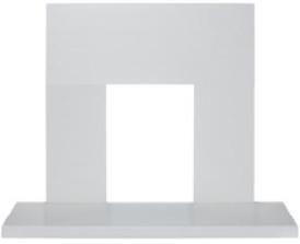 Valor Solo Pro 48in Back Panel & Hearth Set - White - DISCONTINUED 