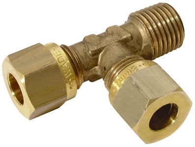 Wade 8mm x 1/4"Mi BSPP Male Run Tee - WADE-MT163/108 