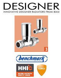 Round straight radiator valves 