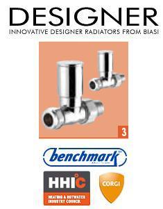 Round straight radiator valves 