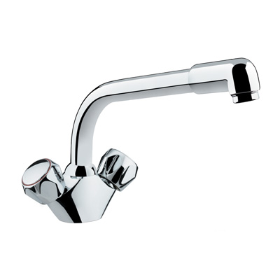 Bristan Club Matrix Monobloc Sink Mixer With White Heads - CM SNK C MT - CMSNKCMT