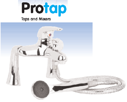 Protap Cosmos Bath S-Lever Shower Mixer - 298030CP - DISCONTINUED
