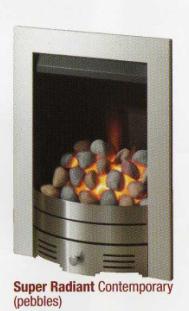 Crystal Fires - Super Radiant (Heatrave) Contemporary Brushed Steel Manual - 116709