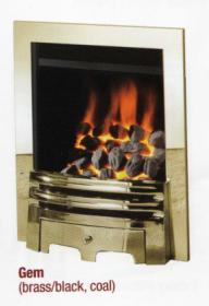 Crystal Fires - Gem Brass/Black Remote - 116722