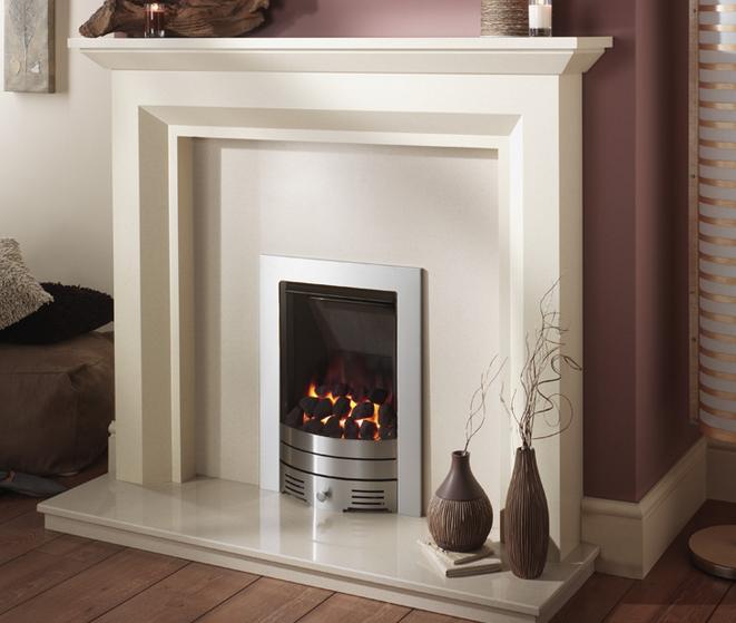 Crystal Fires - Diamond Contempory Inset Fire MC Coal Brushed Steel - 116735