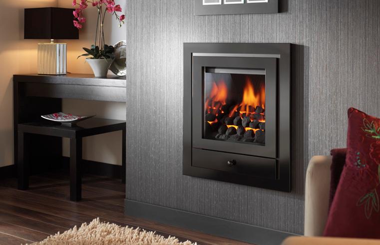 Crystal Fires - Gem Royale 3 Sided Gas Fire Black Plated - 116771BK