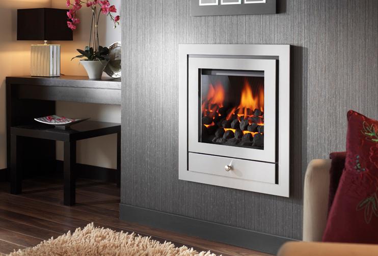 Crystal Fires - Gem Royale 3 Sided Gas Fire Brused Plated - 116771BS