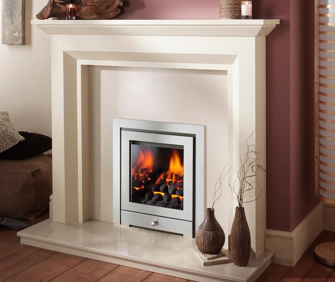 Crystal Fire - Montana HE Royale 3 Sided Inset Gas Fire Chrome - 116783CP