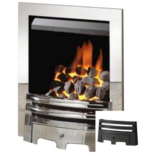 Crystal Fires - Montana HE Inset Gas Fire and Grace Fret Black - 116782BK