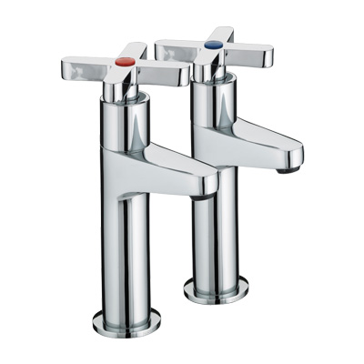 Bristan Design Utility Crosshead High Neck Pillar Taps - DUX HNK C - DUXHNKC