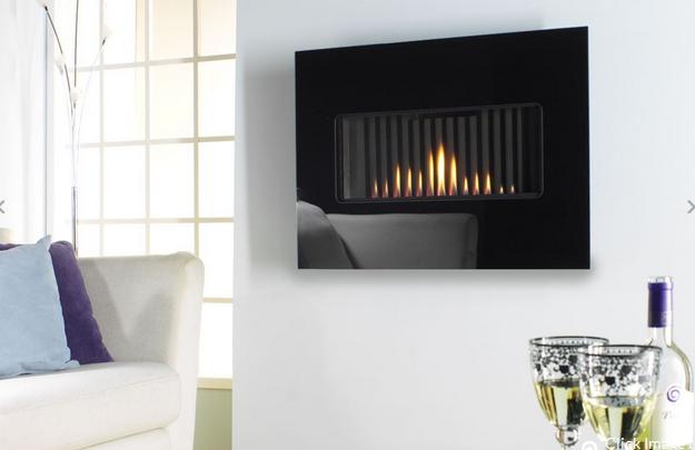 FLAVEL Kamina Gas Fire Remote Black Glass - FCRR10RN