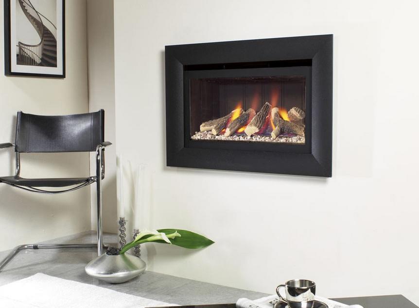 FLAVEL Jazz HE HITW Gas Fire Black Back and Black Trim - FHCL02RN 