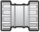 White UniCom 32mm Compression Straight Coupling - WC07