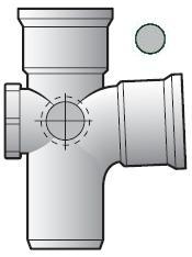 Grey 110mm Ring Soil Pipe 92.5deg Access Branch - SP502-GR