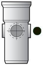 Black 110mm Ring Soil Pipe Boss Socket/Solvent - SP582-BK
