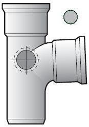 Grey 110mm Ring Soil Pipe 135.5deg Branch - SP210-GR