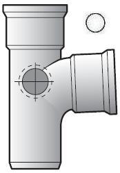 White 110mm Ring Soil Pipe 92.5deg Branch - SP190-WH