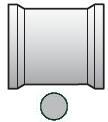 Grey 110mm Ring Soil Pipe Double socket Coupling - SP105-GR