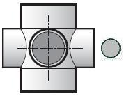 Grey 110mm Ring Soil Pipe Short Boss - SP583-GR