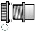 White Solvent Weld 40mm Tank Connector - WS61-WH