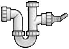 40mm Appliance Half Trap 76mm Seal - TW472