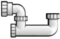 40mm Low Line Bath Trap - TLB45