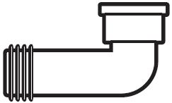 Soil-WC Pan Connector 90deg Bend - SP103