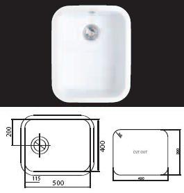 Astracast Lincoln 5040 1.0B Undermount Sink - G12978 - SOLD-OUT!! 