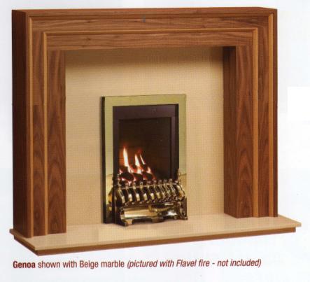 GB Mantels (Fire Surround ONLY) - Sorrento Oak Vaneered Mantel