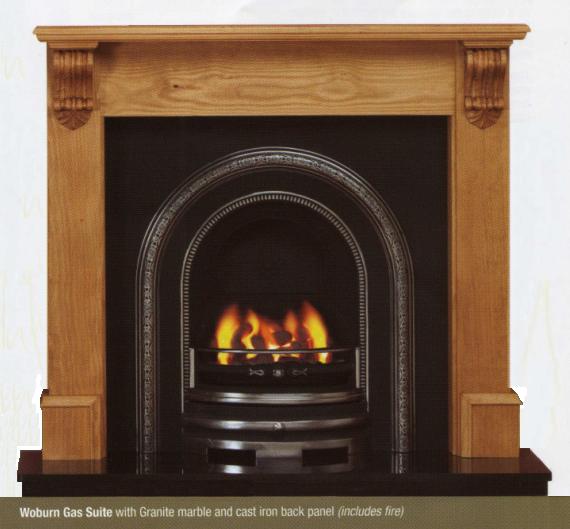 GB Mantels (Fire Surround Includes Fire) - Woburn Gas Suite