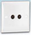 2 Gang Co-Axial Socket - IC0110